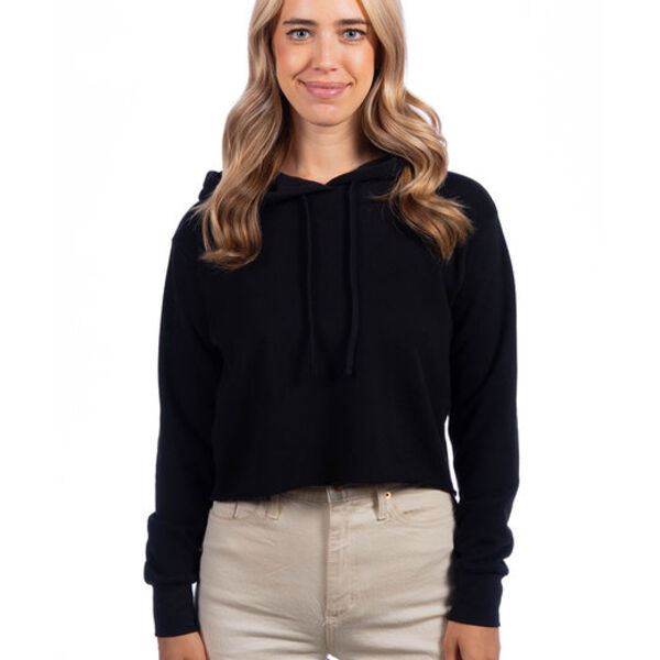 Ladies' Laguna Cropped Pullover Hooded Sweatshirt Thumbnail